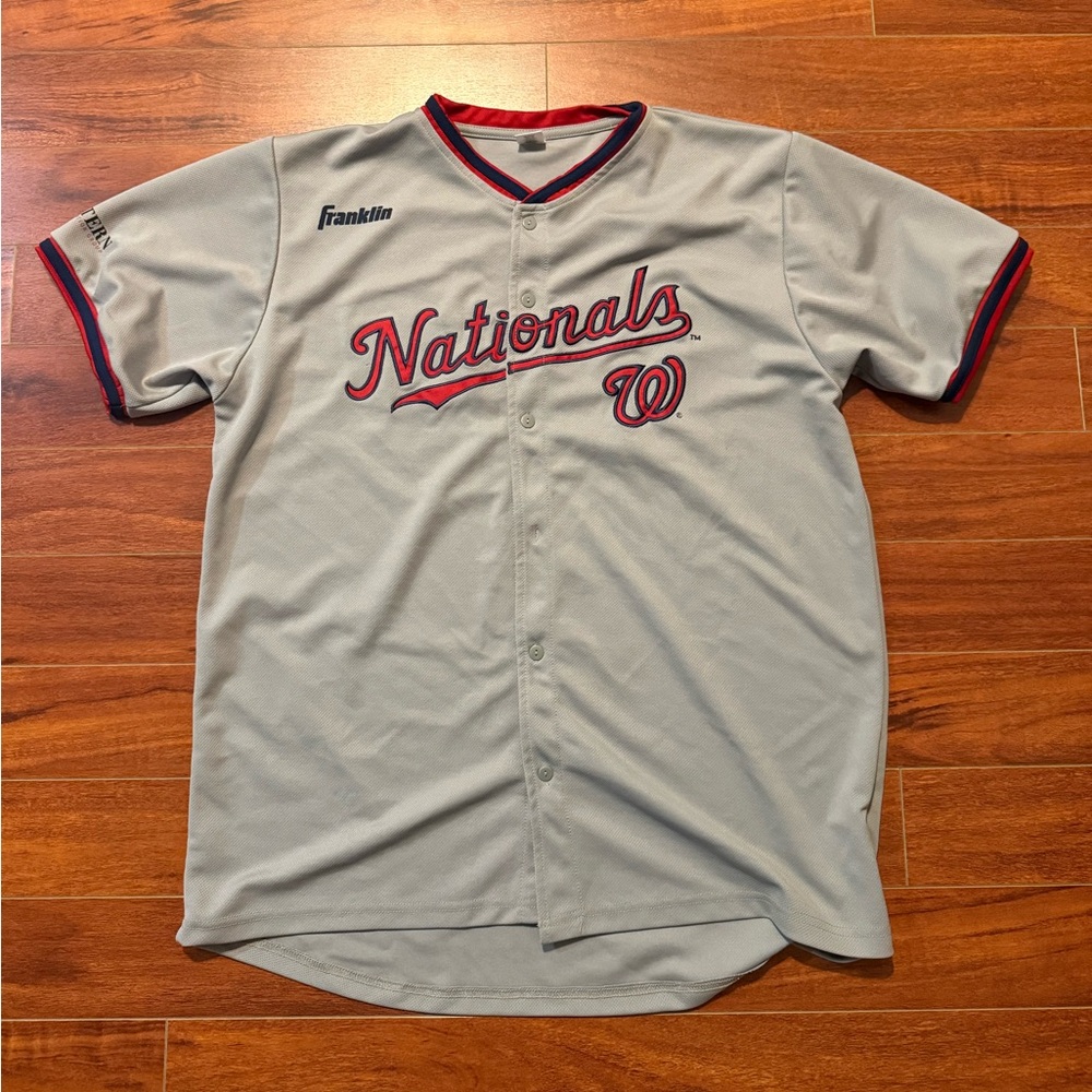Franklin Gray Nationals Baseball Jersey